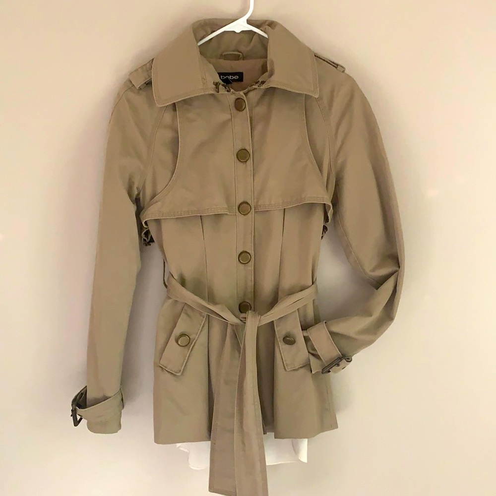 Bebe khaki military jacket - size small